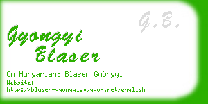 gyongyi blaser business card